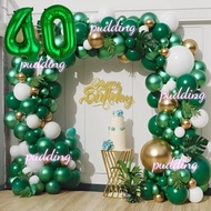 Green Latex Balloon Adult Birthday Party Decoration Men Women 20 25 30 40 50 60th Years Old Supplies