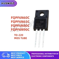 10Pcs 100% New FQPF6N80C FQPF6N90C FQPF6N60C FQPF6N65C MOS Field effect tube TO-220F Best quality mo