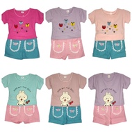 Imported children's clothing for babies 6 9 12 months 1 2 years old, rabbit, butterfly, t-shirt pant