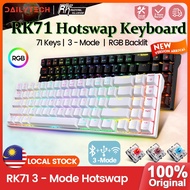 💥Local Stock💥 Royal Kludge RK71 3 Mode Hotswap Wireless Bluetooth Mechanical Keyboard 71 Keys RGB Ba