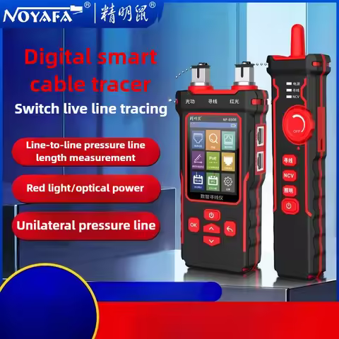 NOYAFA NF-8508 Network Cable Tester Optical Wire Meter Tracer LCD Digital Rechargeable Network Line 
