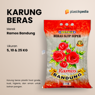 Karung Beras Laminasi Ramos Bandung 5 kg – Ukuran 30x45 cm (Isi 25 pcs)