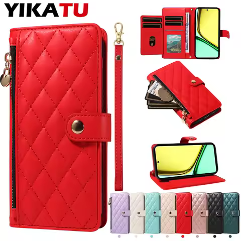 Multi Card Wallet Case For OPPO Realme Narzo 70 60X N63 50A Prime GT Neo6 6T 6 V60 Pro V50S V23i V23