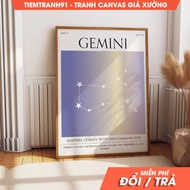 Wall painting, Gemini Zodiac Sign Aura Gradient Astrology Charm Room Decor and Spiritual, comes with