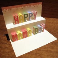 母親節禮物-立體紙雕母親卡-HAPPY MAMADAY