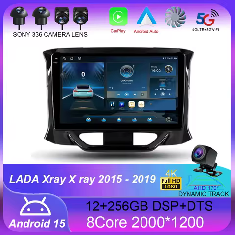 For LADA Xray X ray 2015 - 2019 Carplay Auto 4G+WIFI GPS Car Radio Navigation Multimedia Video Playe