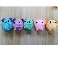 Crochet Axolotl Keychain/Bag charm