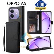 Flip Case Oppo A5i Dompet Wallet Leather Case Premium Casing Hp Oppo A5i