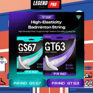 P.R IND GT63/GS67 Badminton String (PURUI/PR)浦锐GT63GS67羽毛球拍线高弹耐打控球精准拍线网线专业换线
