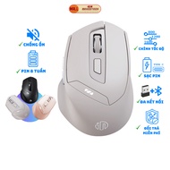 Maxcotech DR6 wireless bluetooth computer mouse with noise-canceling charging battery level display,