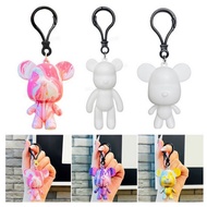 GANTUNGAN (GH) Diy Handmade Color Bear Ornament Hanger/DIY Liquid Paint Mini Bear Keychain