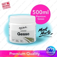 Mont Marte Premium White Gesso 500ml Substrate Primer Surface Preparation for Oil Acrylic All Paints