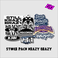 KRAZY BRAZY STICKER PACK CONTENTS 9PCS ATIKKER PACK K3BI STICKER PACK BRAND