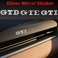 10pcs Brushed Metal Waterproof Car Badge Decal Car Accessories For VW Volkswagen Golf GTI GTE GTD MK