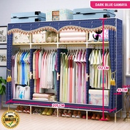 MHJ 2D (205cm  x 45cm x 172cm) DIY Almari Baju Wardrobe Solid Wood / Rak Baju Kayu Clothes Storage Rack Ready Stock