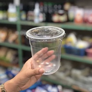 50pc Cup Cawan Besar Boba Murah with Dome Lid E32 OZ Plastic Drinking Teh Ais Big Giant CUP CAPSULE 