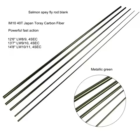 Aventik 12'6'' 13'7'' 14'8'' IM10 Salmon Fly Fishing Rod Blanks Fast Action Spey Fly Rod Blank With 