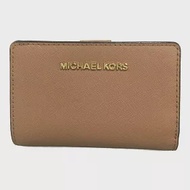 MICHAEL KORS 素面防刮皮革中夾-駝色