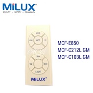 Milux Ceiling Fan Remote Control For Model MCF-E850MCF-C212LMCF-C103LMCF-C102MCF-C211MCF-C233MCF-C13