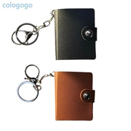 COLO 2Pack Mini Leather Photo Album with Keychains for Travel 2Inch Key Photo