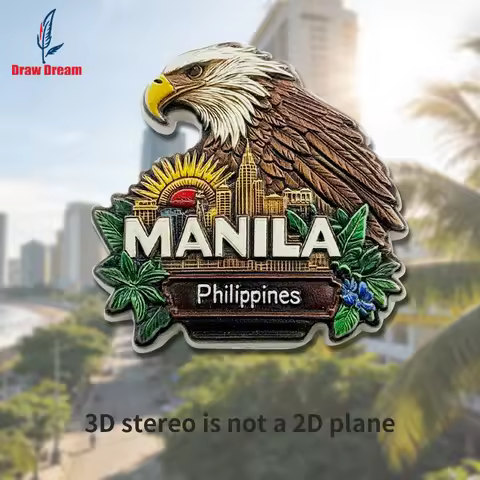 1Pc Philippines Manila Eagles Creative 3D Refrigerator Magnet World Travel Souvenir Collection Suita