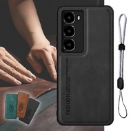 Soft Luxurious Leather Case For Itel City 100 C671L with Adjustable Phone Rope