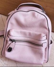 Coach 粉色皮革迷你後背包