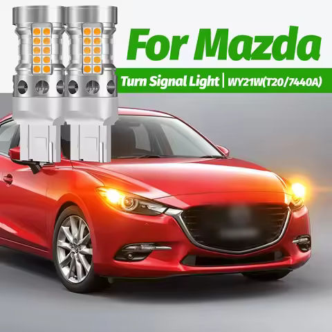 2pcs LED Turn Signal Light Blub Lamp WY21W T20 7440A Canbus For Mazda 2 DL DJ 3 BL BM BN 6 GJ CX-5 K