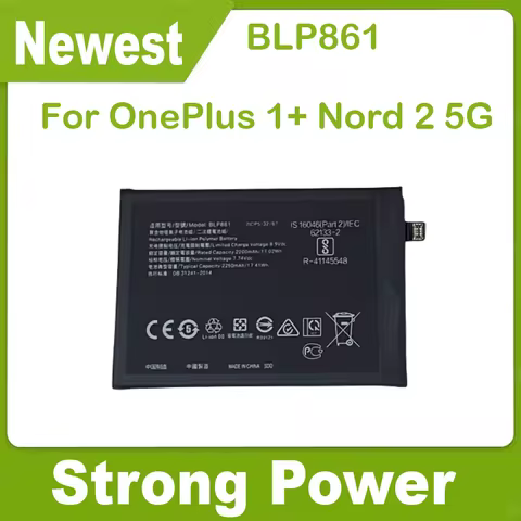 YDLBAT 4500mAh BLP861 For OnePlus 1+ Nord 2 5G DN2101 DN2103 / 9RT 5G MT2110 MT2111