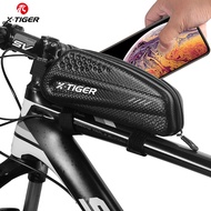 กระเป๋าอุปกรณ์จักรยานกระเป๋าทรงหลอด X-TIGER กระเป๋าอุปกรณ์จักรยานกระเป๋ากันน้ำความจุมากด้านหน้ากระเป๋าโทรศัพท์มือถือ