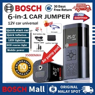 BOSCH Jumper Kereta 6-in-1 dengan PamAngin - Power Bank Emergency untukKereta, Sesuai untuk Jalan Ja