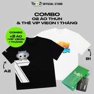 Combo of 02 T-shirts 2N1D White x ATSH Connection and experience 1 month VIP VieON package