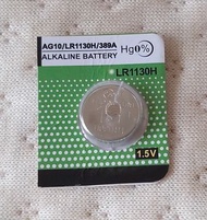全新Alkaline Battery 1.5V LR1130H AG10 389A 鈕扣電池 Button Battery 鈕型電池 Button Cell