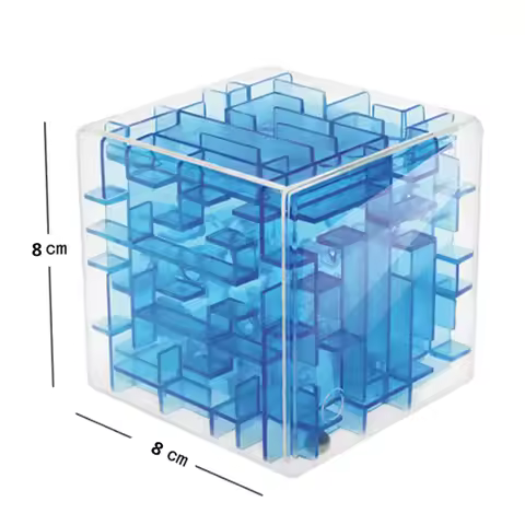 8cm Maze Magic Cube Puzzle Speelgoed 3D Speed Cube Labyrinth Rolling Ball Toys Puzzle Game Cubos Mag