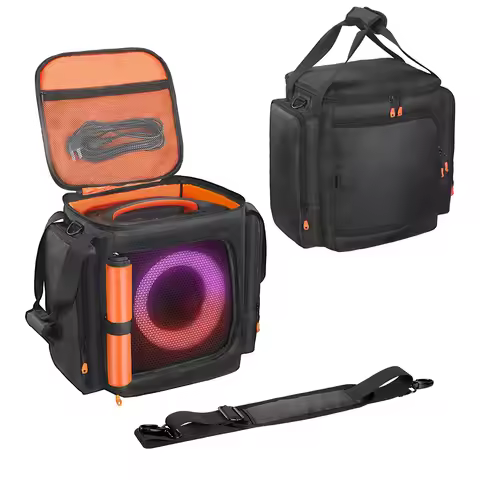 For JBL Partybox Encore Essential 2 Portable Speaker Dust Case with Mic Pocket Double-Sided Speaker 