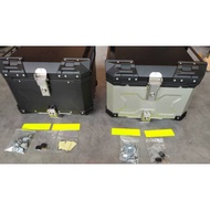 Motorcycle Aluminium Top Box Kotak Motosikal Aluminum 39L 45L