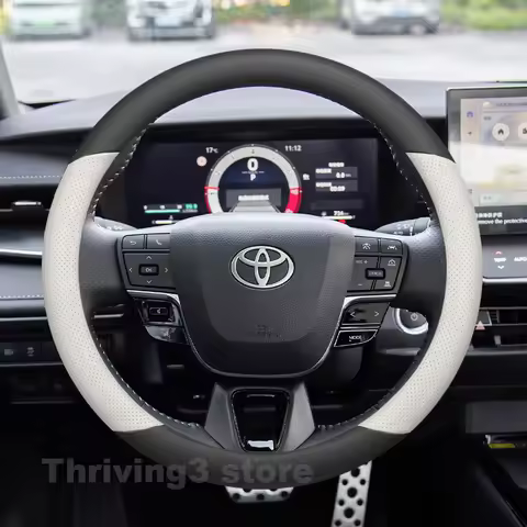 Leather Car Steering Wheel Cover For Toyota Camry GT-S Concept Hybrid XSE XLE 2005-2026 Auto interio