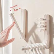 1pc Multifunctional Clothes Hanger Organizer, Wall-Mounted Foldable Garment Storage Rack For Bedroom