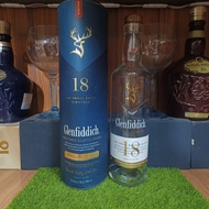 Glenfiddich 18 year Full Box Scottish foreign wine bottle for decorative display (empty bottle)