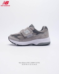 นิวบาลานซ์ New Balance 993 Kids Magic Tape Athletic Shoes Thick Sole Elevated Dad Sneakers NB รองเท้