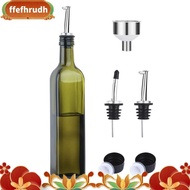 Glass Olive Oil Bottle-500 Ml Green Oil and Vinegar Bottle with Pourer and Funnel-Olive Oil Carafeffefhrudh