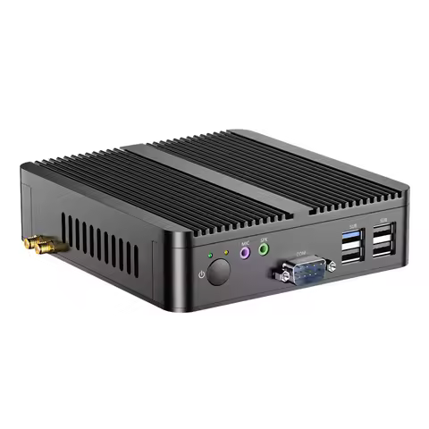 MSECORE Intel Celeron J1900 Fanless Mini PC Windows 10 Office Computer Linux Dual Lan Barebone Syste