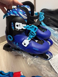 滾軸溜冰鞋 +頭盔+護膝 收納袋套裝 （只用了幾次）