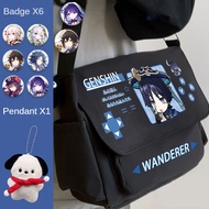 ★Genshin Impact★Scaramouche&Alhaitham&Xiao New Joint Shoulder Bag Student Large-Capacity Crossbody B