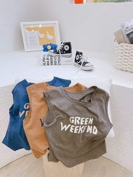 Áo Sát Nách Ba Lỗ Green week Chất Liệu Cotton Khô Cao Cấp Cho Bé Trai Và Bé Gái Từ 8Kg Đến 28Kg - BE