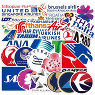 55Pcs/Set ❉ Airlines Flight Series 01 - Airline Company Logo Stickers ❉DIY Fashion Mixed Waterproof Doodle Decals Stickers