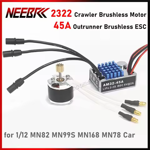 NEEBRC 2322 RC Outrunner Crawler Brushless Motor 5.5-9V 45A ESC BEC for 1/12 MN82 MN99S MN168 MN78 O