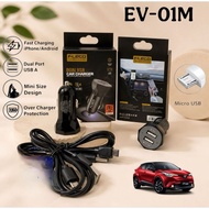 Fleco EV-01M Car Charger Fleco Car Charger Fleco Car Saver for Android Usb Micro
