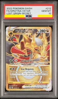 [PSA10] 2022 POKEMON SWORD & SHIELD LOST ORIGIN 212 FULL ART 騎拉帝納 鬼龍 GIRATINA VSTAR SECRET ENG 美版 En