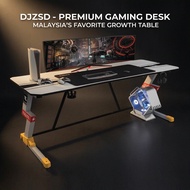 FUSLITE 63" Gaming Desk with Free Mouse Pad - Heavy Duty 500lbs Load Capacity Z-Leg Computer Table w